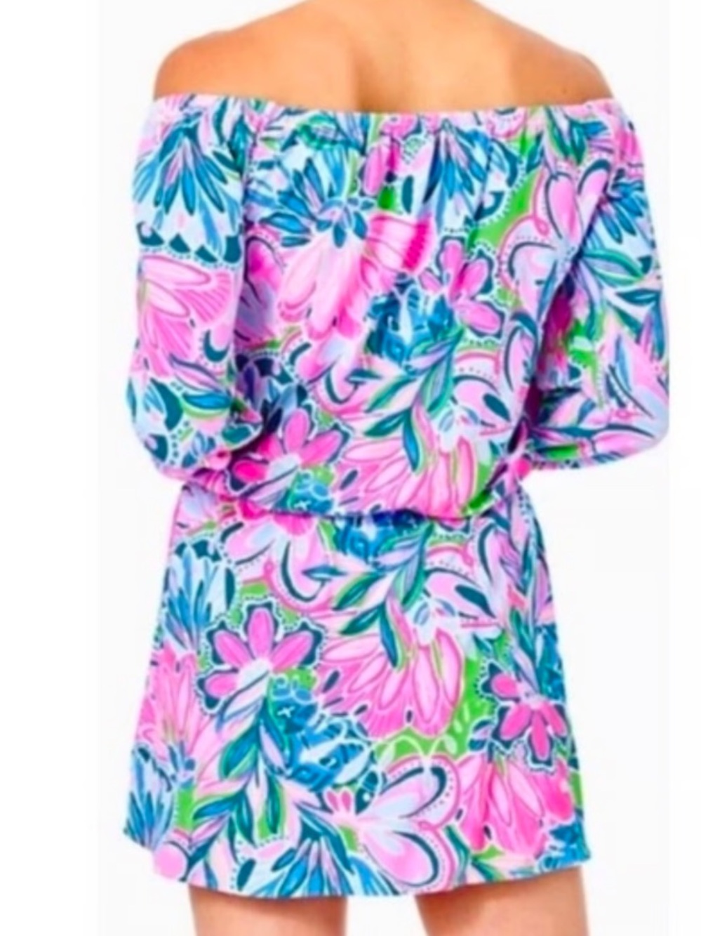 Lilly Pulitzer Lana Long Sleeve Skort Romper-Gecko Green Tiger Sunrise